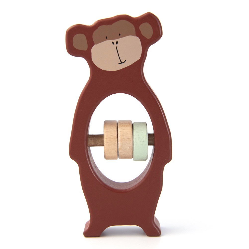 Houten rammelaar - Mr. Monkey